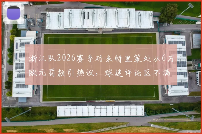 浙江队2026赛季对米特里策处以6万欧元罚款引热议,球迷评论区不满声音汇总分析